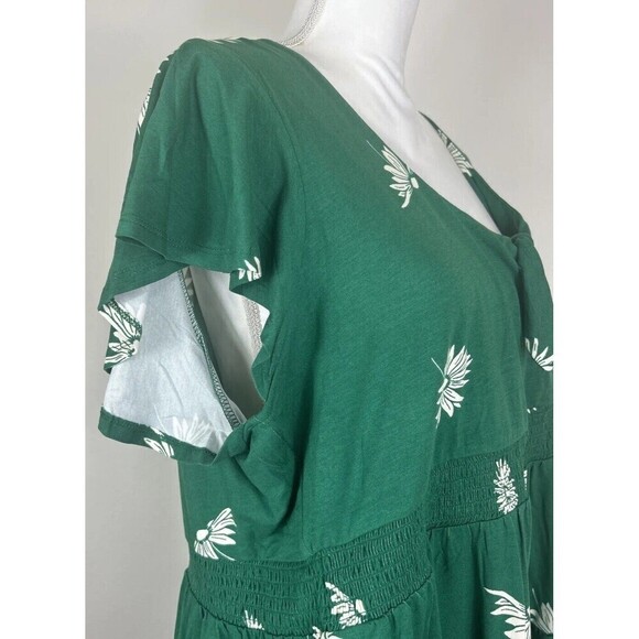 Torrid Super Soft Knit Green Tie Front Keyhole Babydoll Top Plus Size 3X (22/24) - Picture 9 of 12